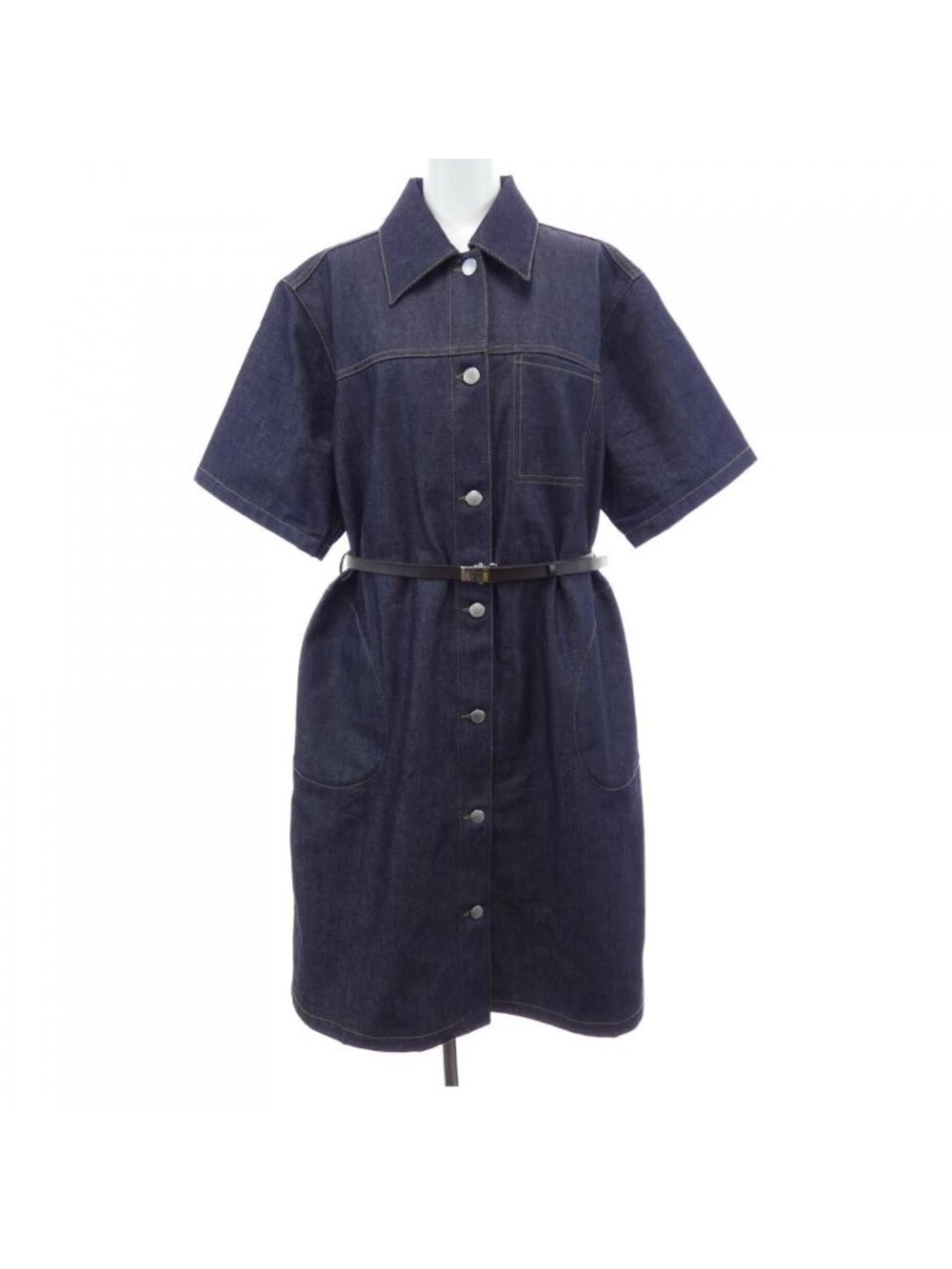 Prada Belted Denim Dress
